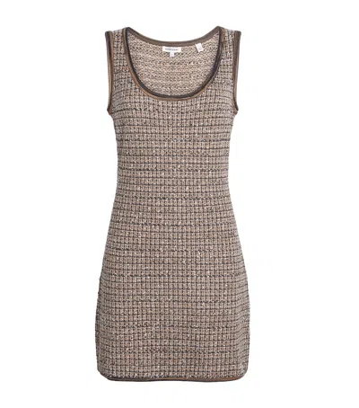 Veronica Beard Slubbed Bassette Mini Dress In Gray