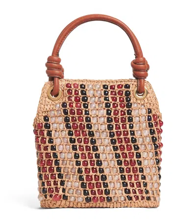 Veronica Beard Small Beaded Slouch Bag In Beige