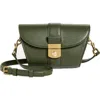 Veronica Beard Small Crest Lock Trap Bag In Green