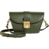 Veronica Beard Small Crest Lock Trap Bag In Green