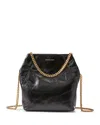 Veronica Beard Small Crinkle Slouch Shoulder Bag In Black