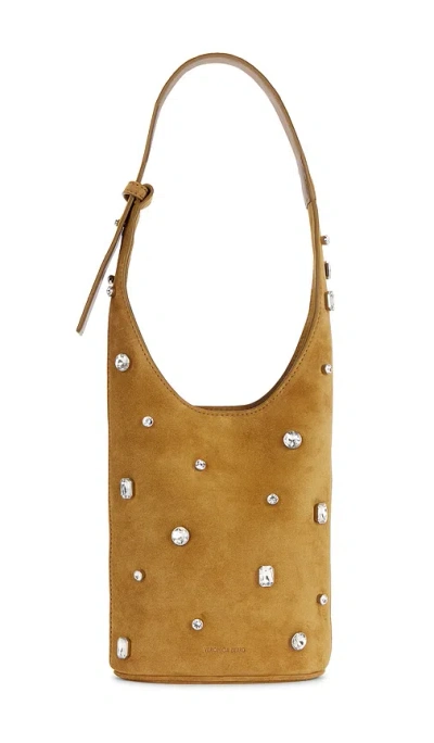 Veronica Beard Small Crystal Seau Bag In Brown