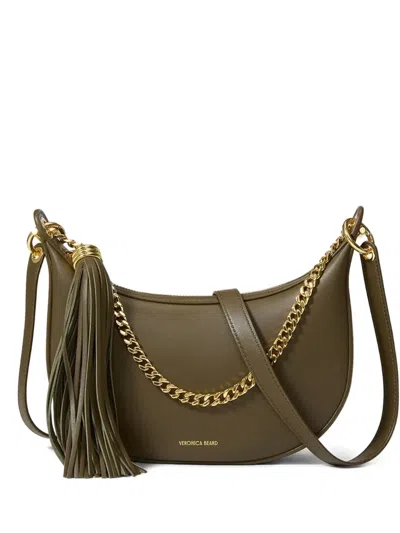 Veronica Beard Small Fortune Tassel Shoulder Bag In Green