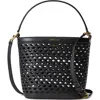Veronica Beard Small Perforated Leather Bucket Bag