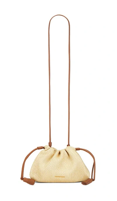 Veronica Beard Small Raffia Slouch Clutch In Beige & Hazelwood