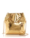 Veronica Beard Small Slouch Leather Shoulder Bag In Gold