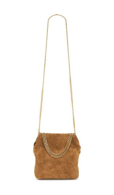 Veronica Beard Small Suede Slouch Shoulder Bag In Brown
