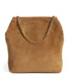 Veronica Beard Small Suede Slouch Top-handle Bag In Brown