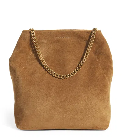 Veronica Beard Small Suede Slouch Top-handle Bag In Brown