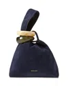 Veronica Beard Suede Swing Top Handle Bag In Blue