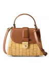 Veronica Beard Small Wicker Avenue Crossbody Bag In Hazelwood