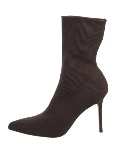 Pre-owned Veronica Beard Sock Boots In Brown