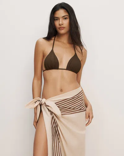 Veronica Beard Solara Bikini Top In Brown