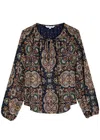 VERONICA BEARD VERONICA BEARD SOLAY PRINTED BLOUSE