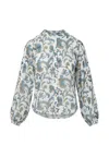 Veronica Beard Soleil Paisley Print Button-up Top In Blue