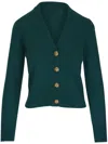 Veronica Beard Solene Cashmere Cardigan In Green