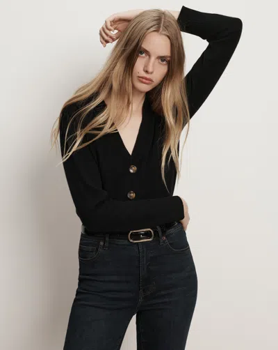 Veronica Beard Solene Cashmere Cardigan In Black