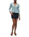 Veronica Beard Solene Cashmere Cardigan In Blue