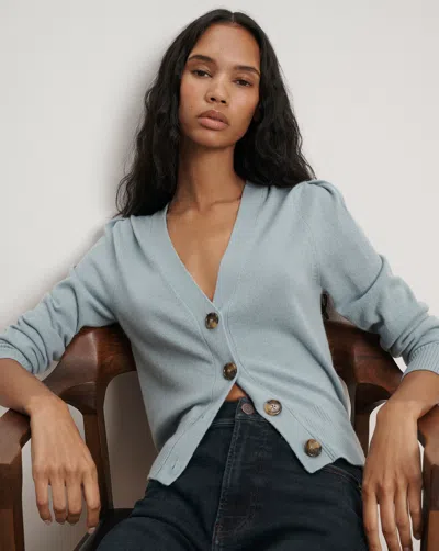 Veronica Beard Solene Cashmere Cardigan In Blue