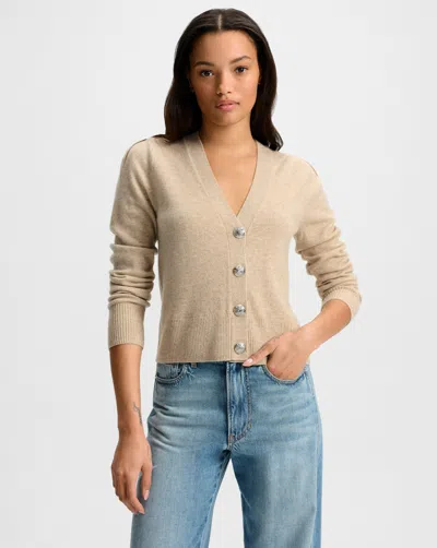 Veronica Beard Solene Cashmere Cardigan In Brown