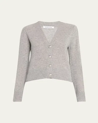 Veronica Beard Solene Cashmere Cardigan In Heather Grey