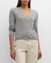 Veronica Beard Solene Cashmere Cardigan In Heather Grey In Heather Grey