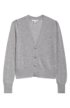 Veronica Beard Solene Cashmere Cardigan In Heather Grey In Heather Grey