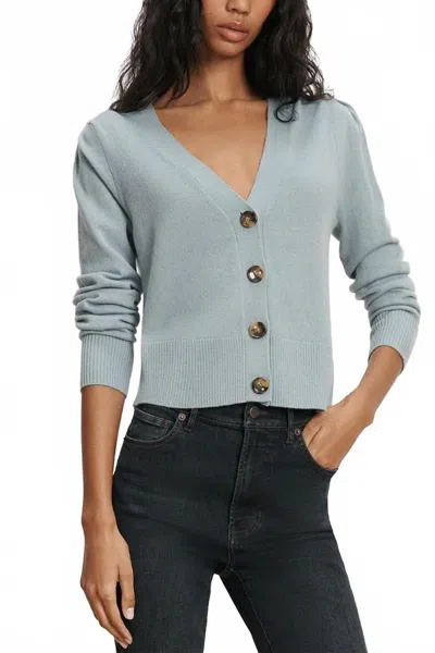 Veronica Beard Solene Cashmere Cardigan In Antique Light Blue