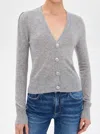 Veronica Beard Solene Cashmere Cardigan In Heather Grey In Grey