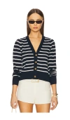 Veronica Beard Solene Cashmere Cardigan In Navy