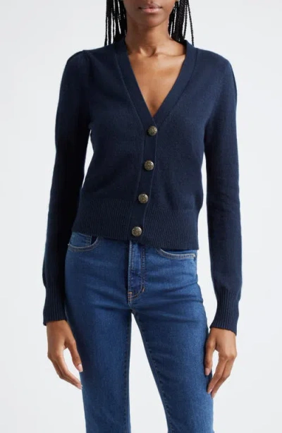 Veronica Beard Solene Cashmere Cardigan In Navy