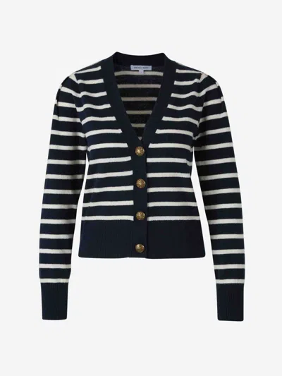 Veronica Beard Solene Cashmere Cardigan In Navy Blue