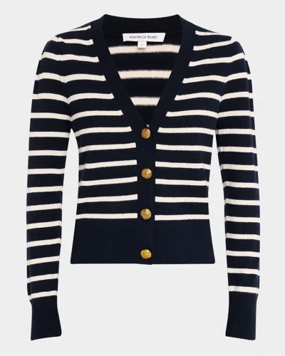 Veronica Beard Solene Cashmere Cardigan In Navy Blue