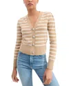 Veronica Beard Solene Cashmere Cardigan In Sand/ivory