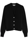 Veronica Beard Solene Crystal-embellished Cashmere Cardigan In Black
