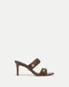 Veronica Beard Sona Woven Heeled Sandal In Brown