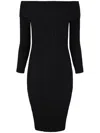 Veronica Beard Tinette Ruched Off-shoulder Midi Dress In Black