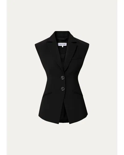 Veronica Beard Sorenne Single-breasted Vest In Black