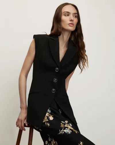 Veronica Beard Sorenne Tailored Vest In Black