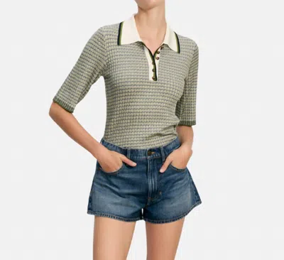 Veronica Beard Soza Polo In Army In Green