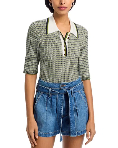 Veronica Beard Soza Polo Top In Gray