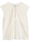 Veronica Beard Sparrow Silk-blend Top In Neutral