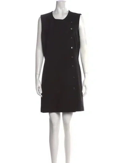 Pre-owned Veronica Beard Square Neckline Knee-length Dress In Black