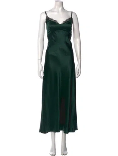 Pre-owned Veronica Beard Square Neckline Long Dress W/ Tags In Green