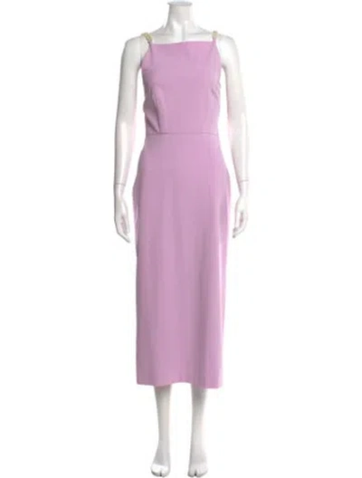 Pre-owned Veronica Beard Square Neckline Midi Length Dress In Pink