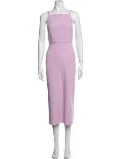 Pre-owned Veronica Beard Square Neckline Midi Length Dress W/ Tags In Purple