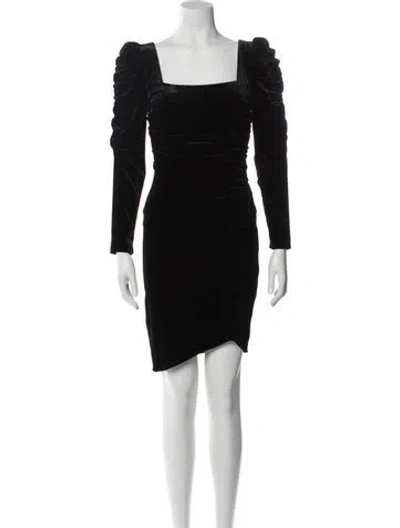 Pre-owned Veronica Beard Square Neckline Mini Dress In Black