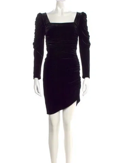 Pre-owned Veronica Beard Square Neckline Mini Dress In Black