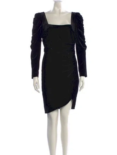 Pre-owned Veronica Beard Square Neckline Mini Dress In Black