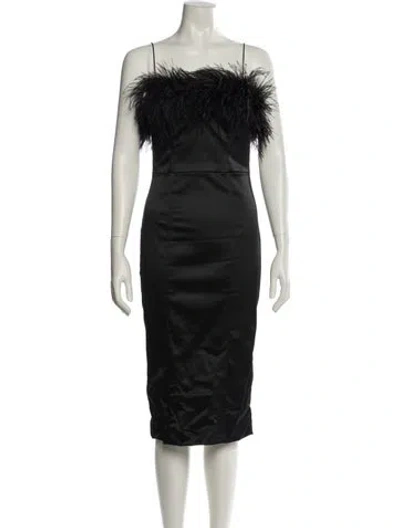 Pre-owned Veronica Beard Square Neckline Mini Dress In Black